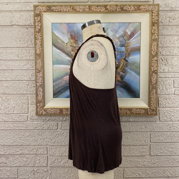 🌹Cable & Gauge Braided Strap Halter Top - Picture 3 of 12
